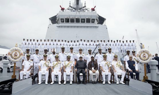 Vice-President Shri C. P. Radhakrishnan commissioned INS Samarthak, the Indian Navy’s first indigenous Multi-Purpose Vessel, at Karwar, Karnataka on 16.10.2026