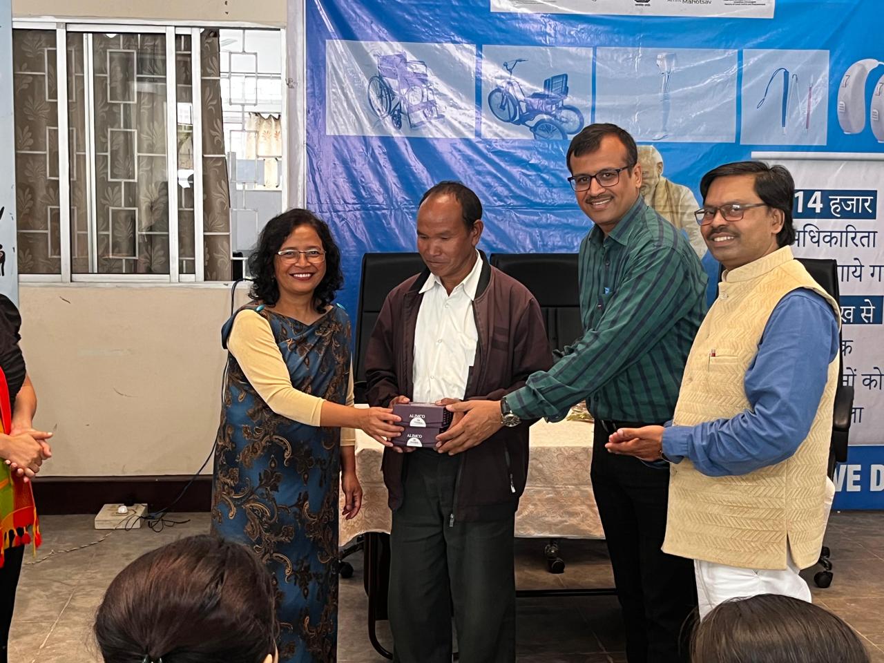 Distribution of Aids & Appliances by Shri. Vineet Singhal, Director- NI