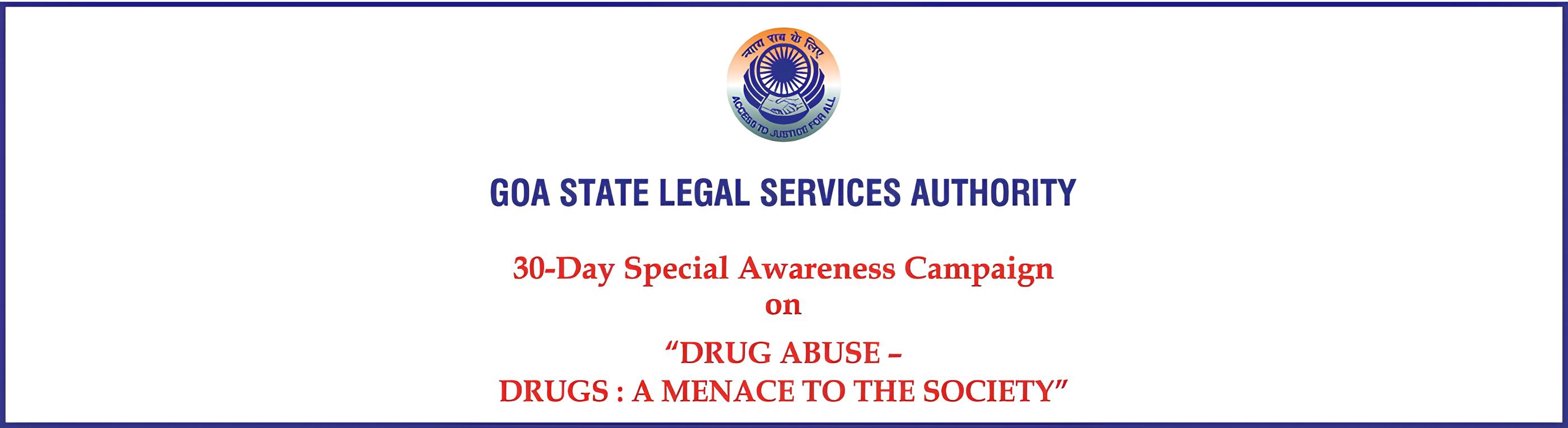 INAUGURATION OF 30-DAY SPECIAL AWARENESS CAMPAIGN ON “DRUG ABUSE – DRUGS A MENACE TO THE SOCIETY”
