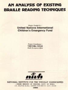 An Analysis of Existing Braille Reading Techniques