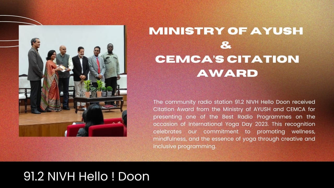 Receiving award from CEMCA