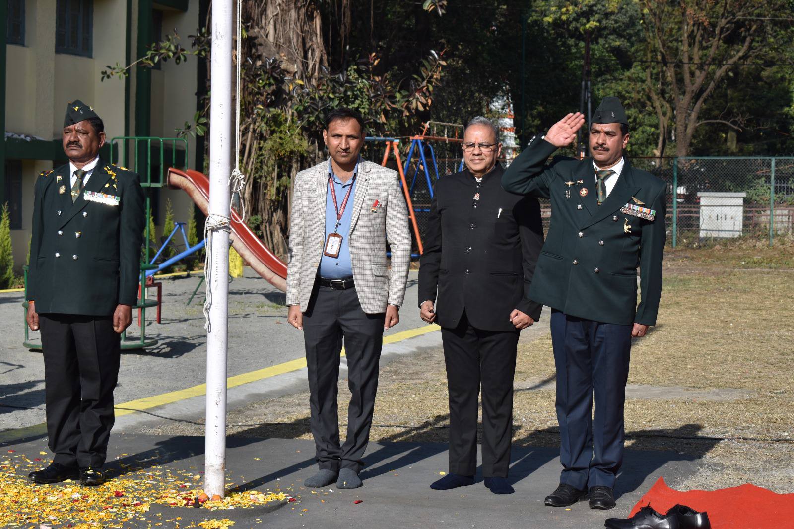 Flat hosting By principal and Shri Sanjay Bhargava At Republic Day