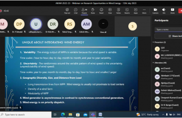 Webinar on Research Opportunites in Wind Energy