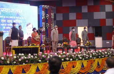 on stage