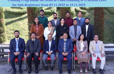 Training Programme on General Understanding of Practical Laws” for Sub-Registrars