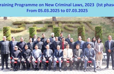Training Programme on New Criminal Laws, 2023 (Ist phase) 05.03.2025 to 07.03.2025