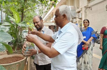 SIO-Telangana planting a sampling at NIC State Centre