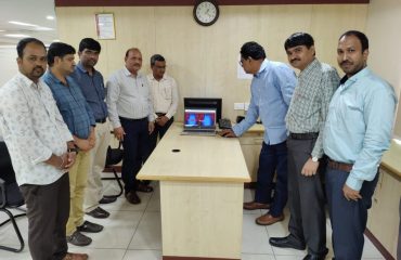 Inauguration of digital collections facilities by Shri K VidyaSagar GM & HOD(CSD) APSFC along with Shri T ShridharSharma Scientist-E NIC TSU Hyderabad