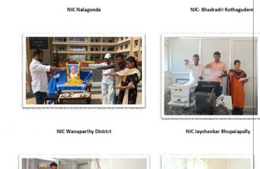 GLIMPSES OF THE PLEDGE AT NIC DISTRICT CENTRES, TELANAGNA