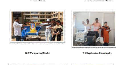 GLIMPSES OF THE PLEDGE AT NIC DISTRICT CENTRES, TELANAGNA