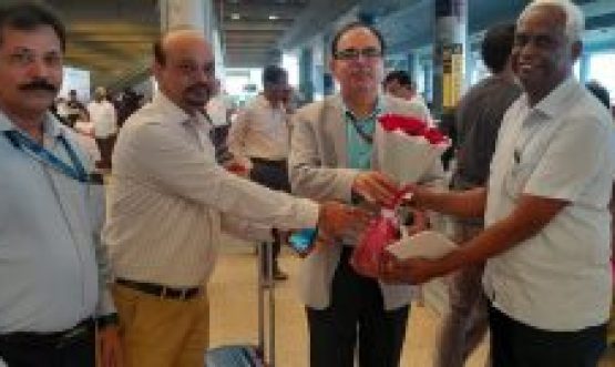 DG NIC received at Hyderabad Airport by SIO-TS &Head NIU along with other senior officers of NIC