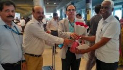 DG NIC received at Hyderabad Airport by SIO-TS &Head NIU along with other senior officers of NIC