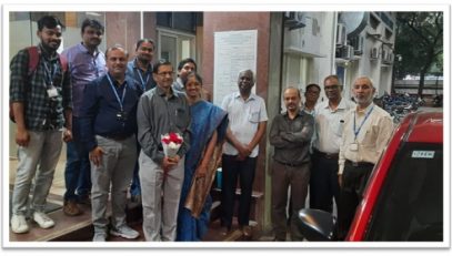 एनआईसी और एनआईयू तेलंगाना के कर्मचारी और एसआईओ श्री आर एस एन मूर्ति को विदा करते हुए|