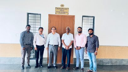 DG NIC with SIO-TS, ASIO (State) and staff of NIC Ranaga Reddy District