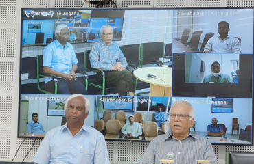 Dr N Vijayaditya addressing NIC Officials