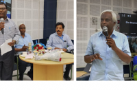 (left)Shri. G D Vinod Kumar speaking on the occasion SIO-TS & Head NIU Hyderabad speaking on the occasion(Right)SIO-TS & Head NIU Hyderabad speaking on the occasion