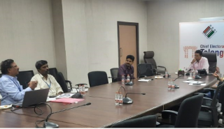 NIC-TS election team demonstrated new features and reports in PPMS to the CEO of Telangana State