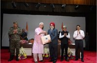 DDG and SIO JK, Sh. Jaskaran Singh Modi being felicitated by Hon’ble LG JK Sh. Manoj Sinha