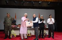 Sh Sanjay Gupta (Sc F) being felicitated by Hon’ble LG JK Sh. Manoj Sinha