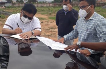 ୧୯.୦୬.୨୧. ତାରିଖରେ ଜଯପୁରରେ ନିର୍ମାଣାଧୀନ ଇଣ୍ଟିଗ୍ରେଟେଡ୍ ସ୍ପୋର୍ଟସ୍ କମ୍ପ୍ଲେକ୍ସ ଦେଖିଲେ