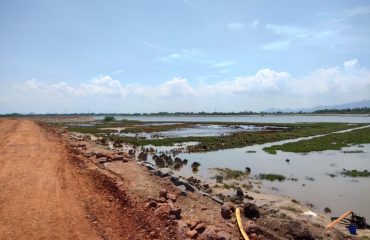 Bahuda river mouth embankment project of Berhampur Irrigation Division(WR dept) at Patisonapur 17/7/2021