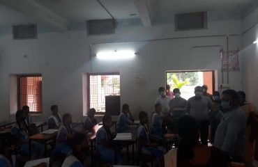 Sarkari Balika Uccha Vidyalaya, Ramalingam road, Berhampur - Transformation work and interaction with students, 30/7/2021