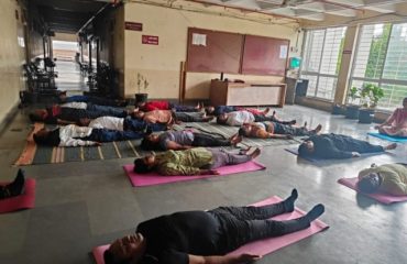 जिल्हा परिषद कोल्हापुरात योग दिन उत्साहात साजरा करण्यात आला.