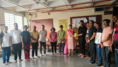 जिल्हा परिषद कोल्हापुरात योग दिन उत्साहात साजरा करण्यात आला.
