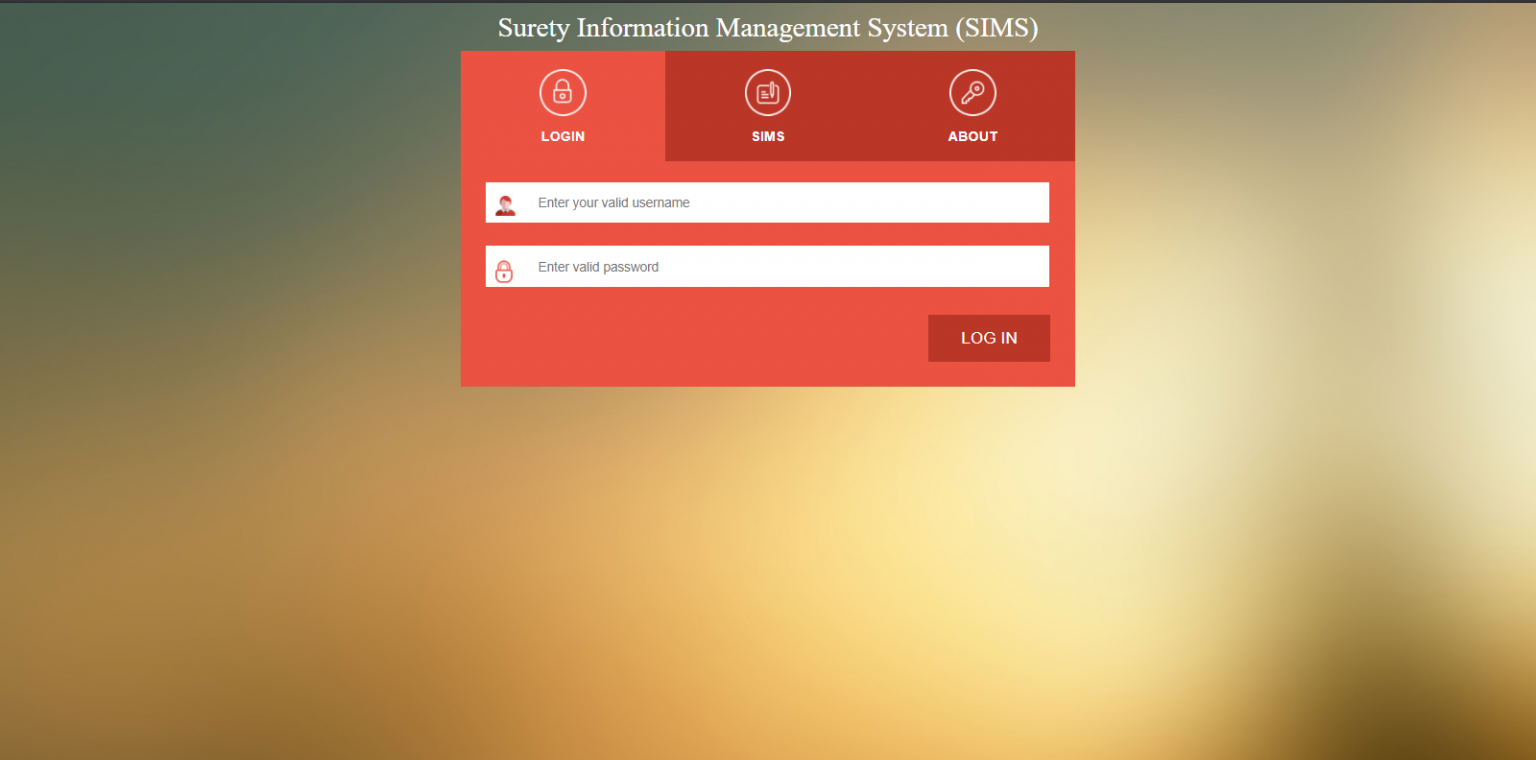 Surety Information Management System (SIMS)