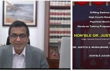 e-Committee Chairperson Dr Justice D Y Chandrachud Inaugurates E-filing Station, Digitisation of Record Rooms Hands-on Training paperless bench at HC of Orissa