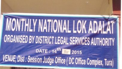 National Lok Adalat held on the 14.03.02015 at D&amp;SJ Tura
