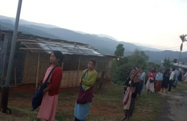 Villagers receiving Rice and Dal at Mawlyngngai Village – 2