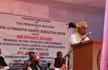 LAYING OF FOUNDATION STONE FOR PERMANENT BUILDING OF ADR, TURA – 1