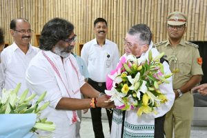 Guard of Honor was given to the Hon'ble Governor Designate of Jharkhand at Birsa Munda Airport, Ranchi