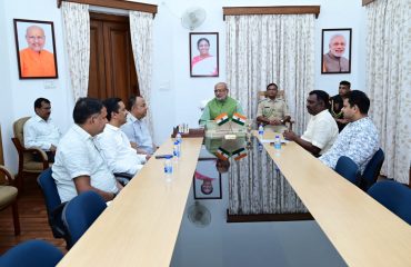 A delegation of Jharkhand BJP state under the leadership of Leader of Opposition, Jharkhand Legislative Assembly, Shri Amar Kumar Bauri