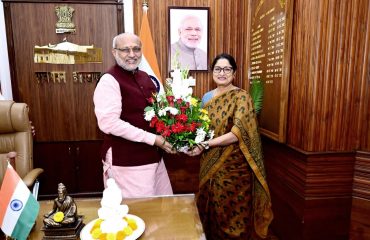 माननीय राज्यपाल श्री सी.पी. राधाकृष्णन से माननीय केंद्रीय मंत्री श्रीमती अन्नपूर्णा देवी, महिला एवं बाल विकास मंत्रालय ने राज भवन में शिष्टाचार भेंट की।