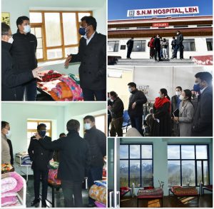 C Gyalson and DC Shrikant visits SNM Hospital and LHF Leh; Reviewed preparedness at the hospitals