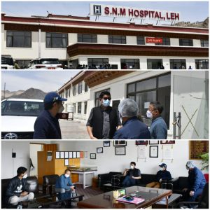 CEC Leh and MP Ladakh visit SNM and Oxygen plants in Leh Reviews Oxygen supply and addresses common issues of health workers