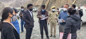 Chairman DDMA Leh visits Rumbak containment village