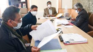 Commissioner Secy reviews the work under the Irrigation and Flood Control Sector of Ladakh
