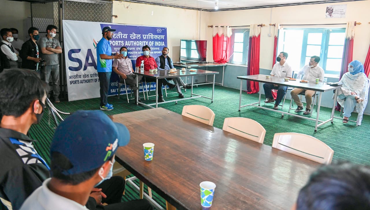 CEC Feroz Khan visits SAI Training Centre at Kurbathang