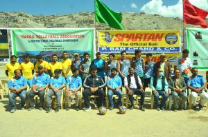 EC Syed Abass Razvi kicks off 1st District Volleyball Championship organized by Kargil Volleyball Association (5)