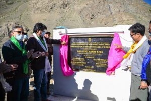 CEC Feroz Khan lays foundation stone of irrigation kanal at Kushul, Medical Sub Centre Phay (4)
