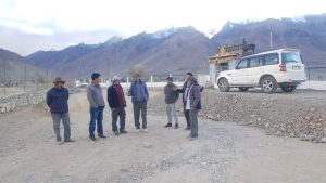 EC Punchok Tashi takes stock of ongoing developmental works around Duzin Photang Zanskar (4)