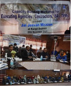 Daylong workshop for Executing Agencies, Contractors, ISAs, TPMs under JJM held in Kargil (1)