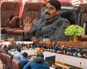 Div Com Ladakh Saugat Biswas chairs meeting of Revenue Dept Kargil (2)