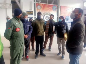 DC Santosh visits Kargil Airport, Civil Helipad, calls for smooth execution of courier, Heli services (1)