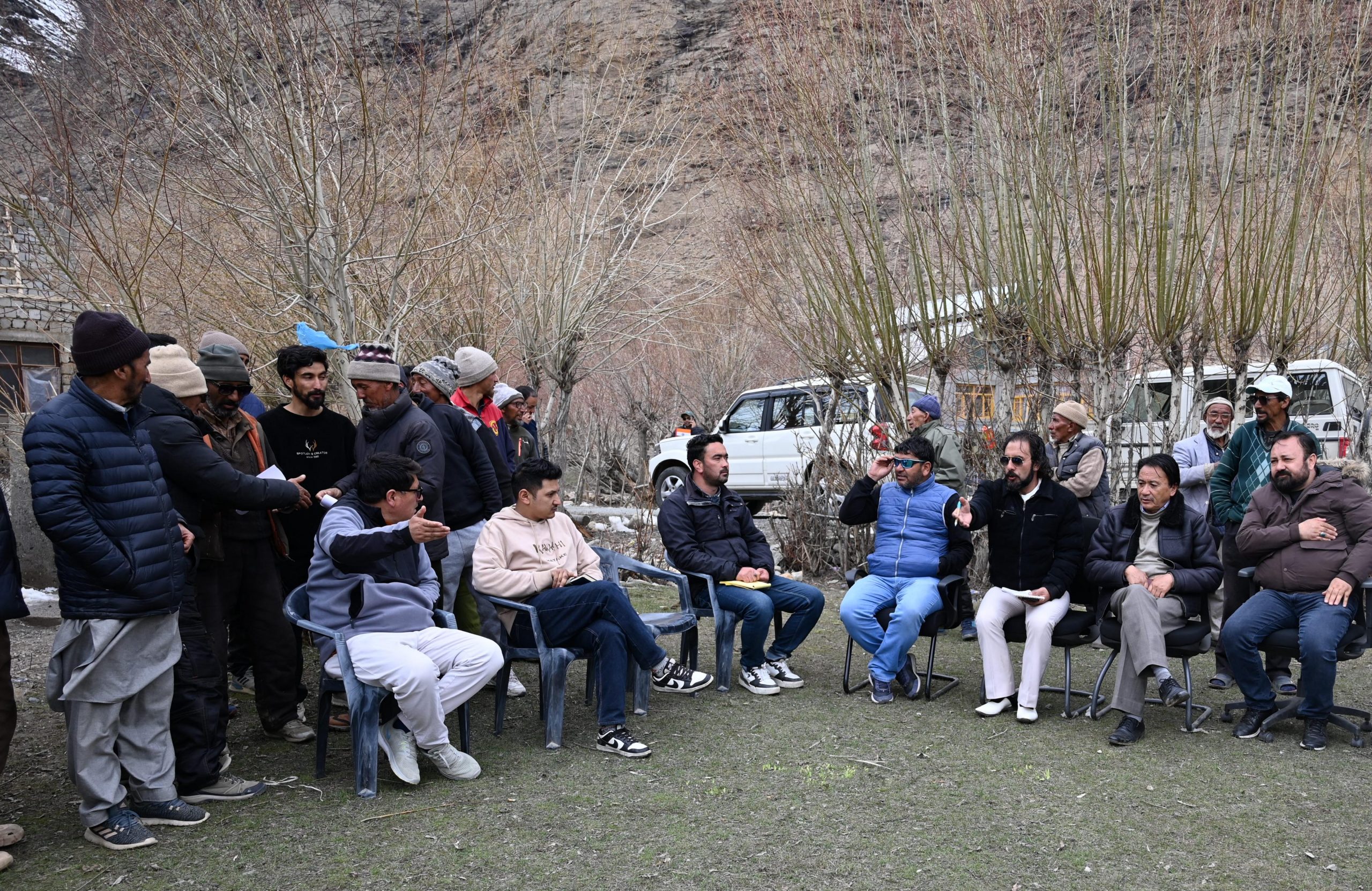Executive Councilor Kacho Mohammad Feroz conducts extensive tour of villages across Tai Suru constituency.