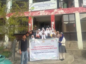 District Hub for Empowerment of Women Kargil Launches 3-Month Computer Certificate Course for Specially Abled Girl.