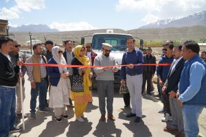 CEC Kargil, Dr. Mohd Jaffer Akhoon flag-off Four Solid Waste Collection Vehicles to Enhance Waste Management in Kargil.